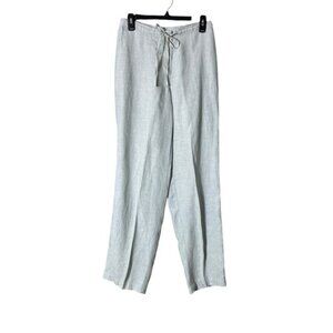 Express‎ Womens Linen Wide Leg Pants Size 4 Beachy Bohemian Lagom Quiet Luxury